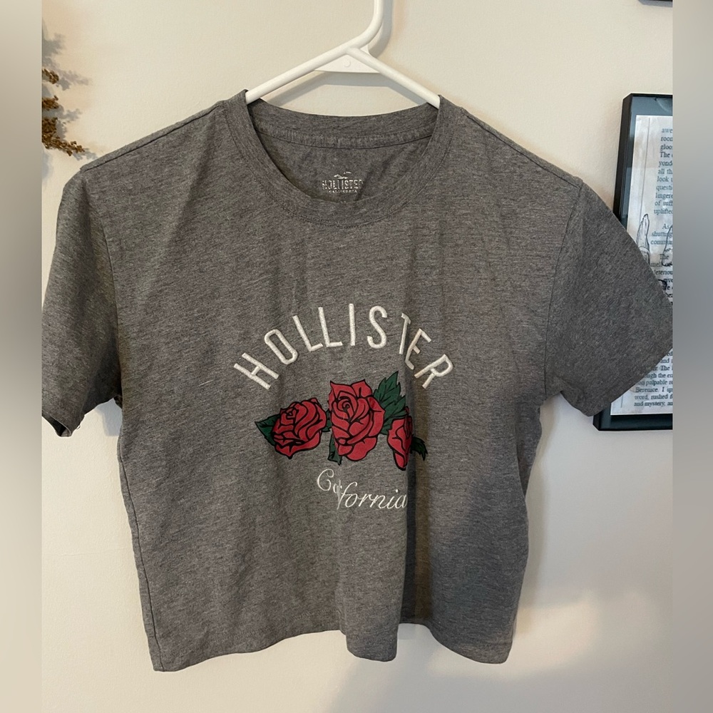 Hollister rose crop top